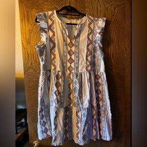 LOFT Multicolor Geometric Dress